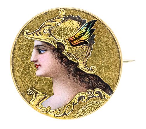 Art Nouveau shield brooch GG 7