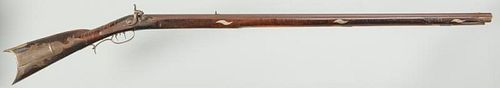 J M Burns Marked Long Rifle, .30 Cal.