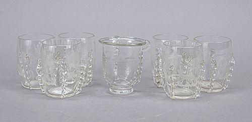 Seven glasses, 19th/20th c., 2