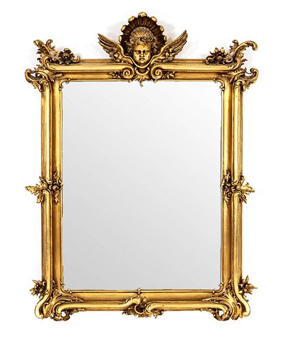 Large wall mirror, mid-20th c.,