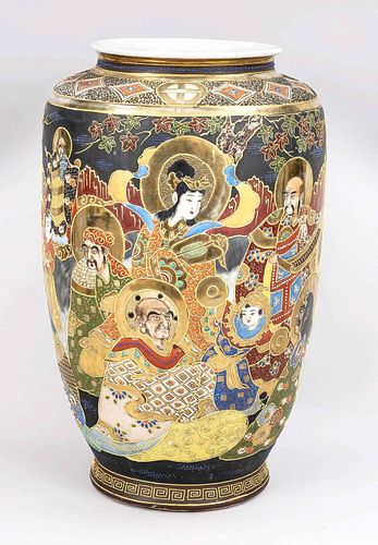 Very rare Zenga satsuma vase ''Raka