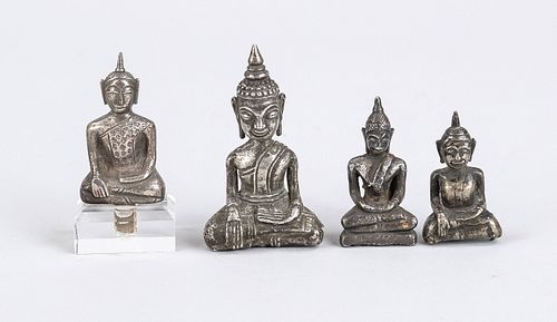 4 miniature buddhas, probably Thail