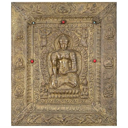 Copper plate of medicine Buddha Bai