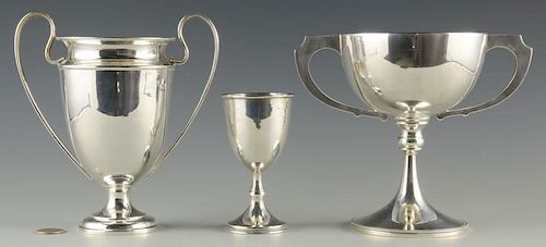 3 Sterling cups inc. Trophy Cups