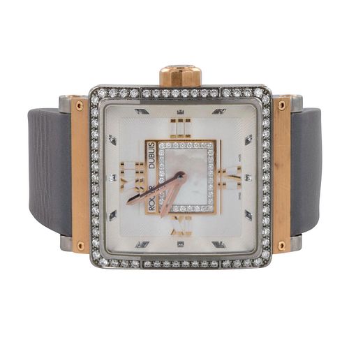 Roger Dubuis King Square Titanium, Rose Gold, Diamond Watch
