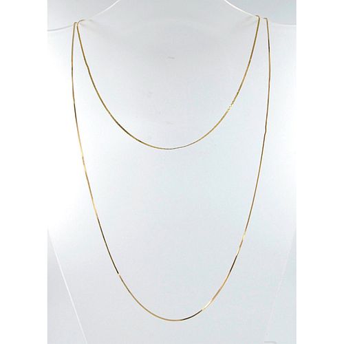 2pc Italian Gold Chain Necklaces