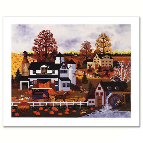 Jane Wooster Scott, "Textures of Autumn" Hand Signed Limited Edition Lithograph with Letter of Authenticity.