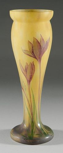 French Art Nouveau Glass Vase