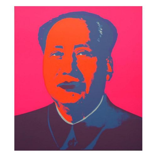 Andy Warhol "Mao Pink" Silk Screen Print from Sunday B Morning.