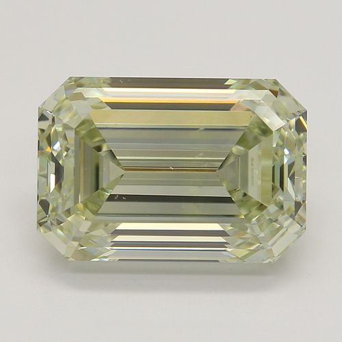4.10 ct, Natural Fancy Greenish Yellow Even Color, VS2, Emerald cut Diamond (GIA Graded), Appraised Value: $124,200 