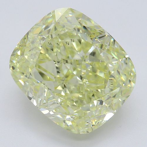 4.01 ct, Natural Fancy Light Yellow Even Color, SI1, Cushion cut Diamond (GIA Graded), Appraised Value: $78,500 