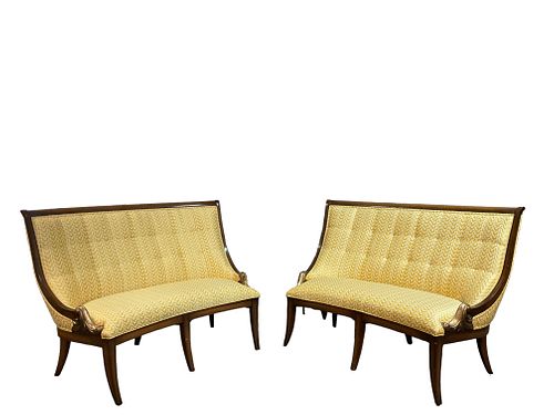 Pair of Upholstered Settees
