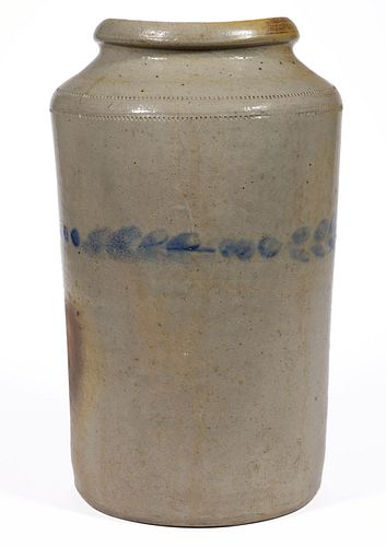 NEW JERSEY ATTRIBUTED DECORATED STONEWARE JAR