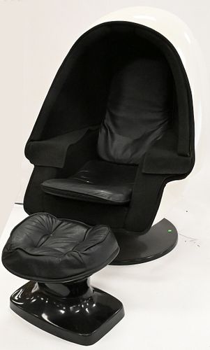 Lee West Alpha Fiberglass Chair and Ottoman