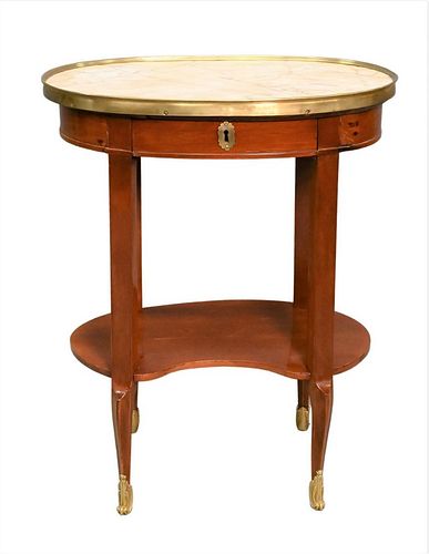 19th Century French Marble Top Side Table