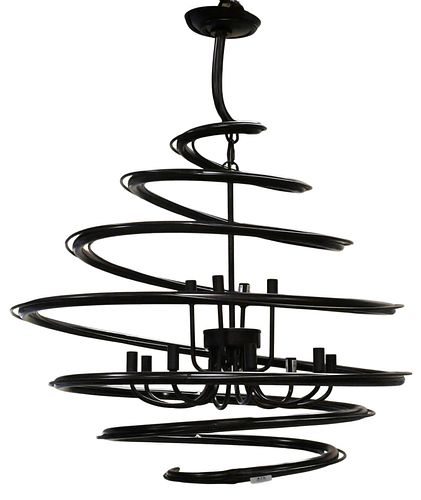 Franklin Iron Works 12 Light Contemporary Hanging Light/Chandelier