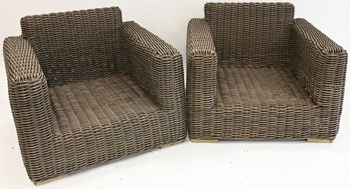 Set of Four Brown & Jordan Oversized Outdoor Chairs
