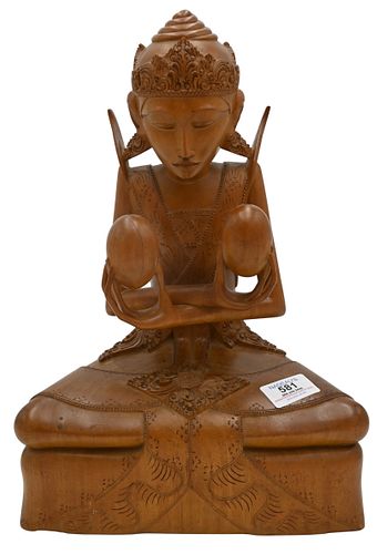 Balinese Wooden Sculpture of the Goddess Winata