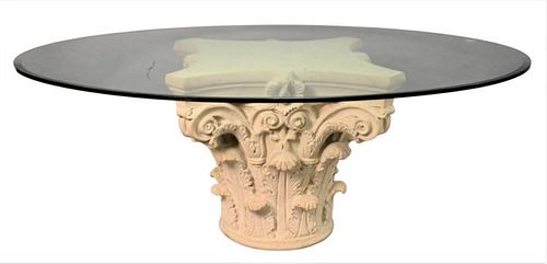 Molded Composition Capital Now Mounted as a Table
