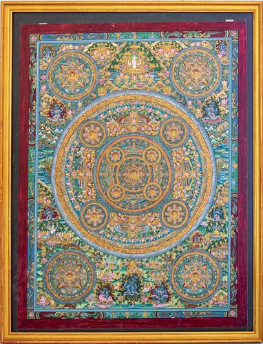 Tibetan Buddhist Gilt Painting