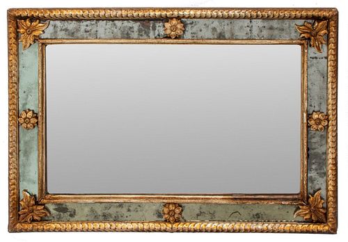 Venetian Giltwood Paneled Mirror, 19th C.