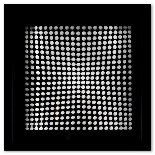 Victor Vasarely (1908-1997), "Trois Dimensions Optique de la sÃ©rie Cinetiques" Framed 1973 Dimensional Art with Letter of Authenticity