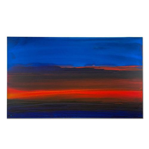 Wyland, "Sunset of the Gulf" Hand Signed Original Painting on Canvas with Letter of Authenticity.