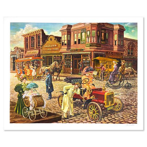 Lee Dubin, "Main Street" Limited Edition Lithograph, Numbered and Hand Signed and Letter of Authenticity