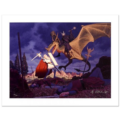 Eowyn And The Nazgul Limited Edition Giclee on Canvas by The Brothers Hildebrandt. Numbered and Hand Signed by Greg Hildebrandt. Includes Certificate 