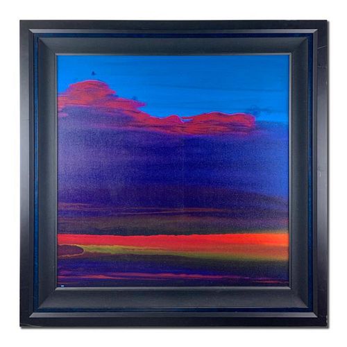 Wyland, "Water Planet #1" Framed Original Painting on Canvas, Hand Signed with Letter of Authenticity.