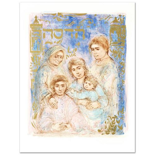 Hadassah, The Generation Limited Edition Lithograph by Edna Hibel (1917-2014), Numbered and Hand Signed with Certificate of Authenticity.