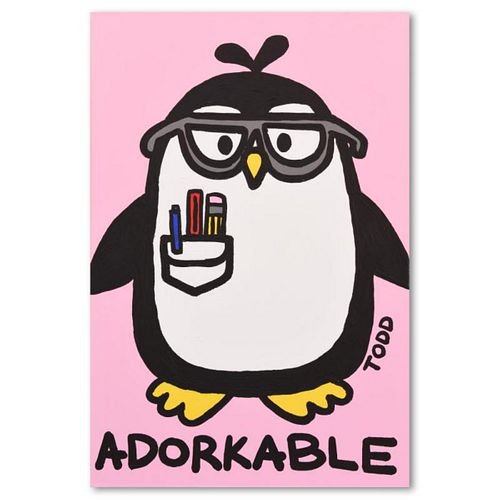 Todd Goldman, "Adorkable" Original Acrylic Painting on Gallery Wrapped Canvas (24" x 36"), Hand Signed with Letter of Authenticity.