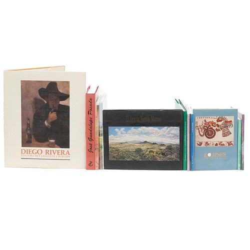 Libros sobre Arte Mexicano. -Diego Rivera. Pintura de Caballete y Dibujos. México, Genio que perdura. Piezas: 12.