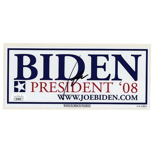 Joe Biden Signed Bumper Sticker