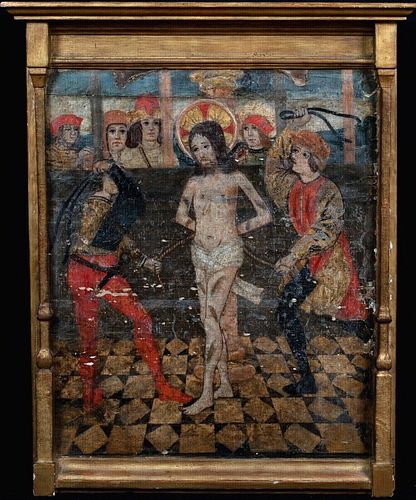 THE FLAGELLATION OF CHRIST OIL PAINTING