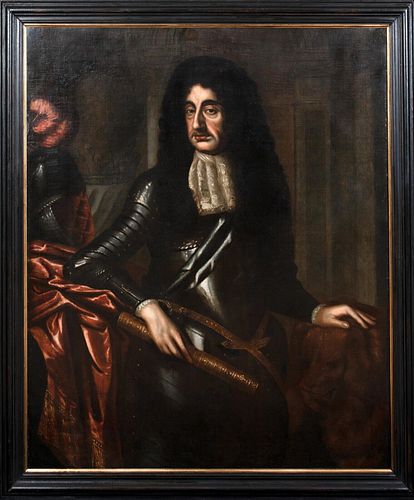 PORTRAIT OF KING CHARLES II OIL PAINTING