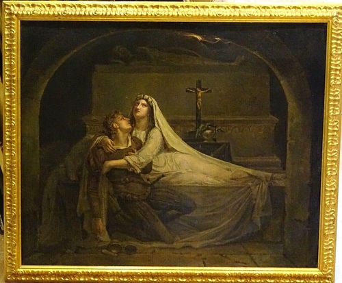 THE DEATH OF ROMEO AND JULIET OIL PAINTING