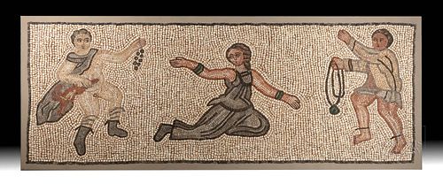 Late Roman Mosaic - Bacchic Ceremonial Dancers