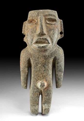 Tall Guerrero Chontal Stone Figure, Olmec Features