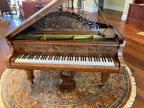 Antique Schiedmayer Grand Piano Serial No.7665 circa 1868 Plays via Bluetooth with PianoStream