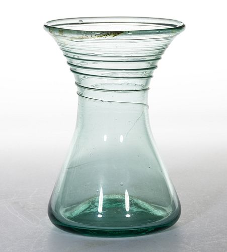 FREE-BLOWN AND THREAD DECORATED VASE