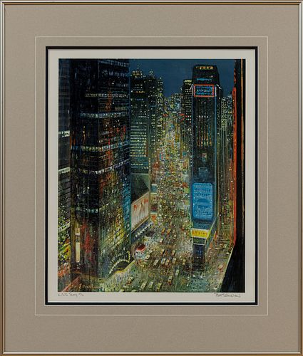 Peter Ellenshaw, Times Square New York City 1990, lithograph