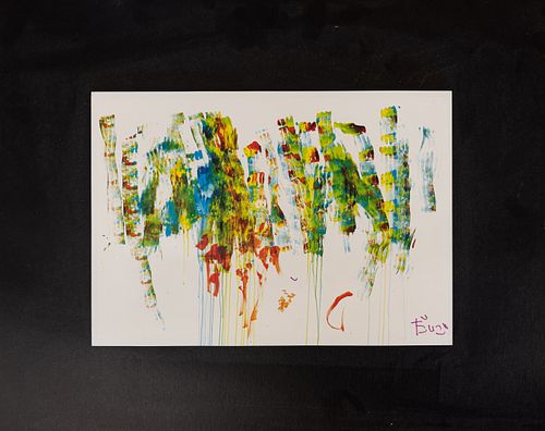 Diega Mimara, Abstract Wishes, embellished print on paper