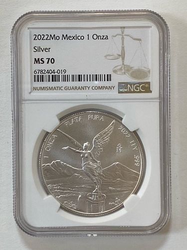 2022 SILVER LIBERTAD COIN PERFECT MS70 NGC