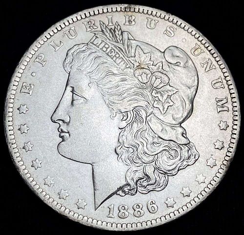 1886-O Morgan Silver Dollar AU53