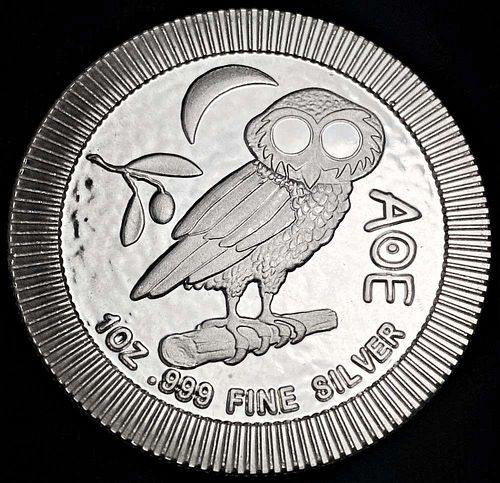 2020 NIUE Athena Owl "AOE" 1 ozt .999 Silver $2