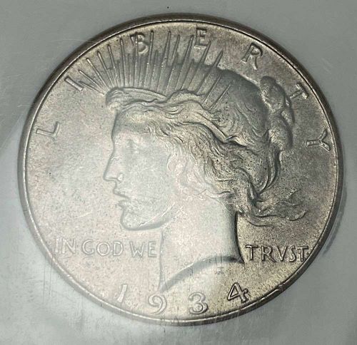 1934 Peace Silver Dollar NGC MS63