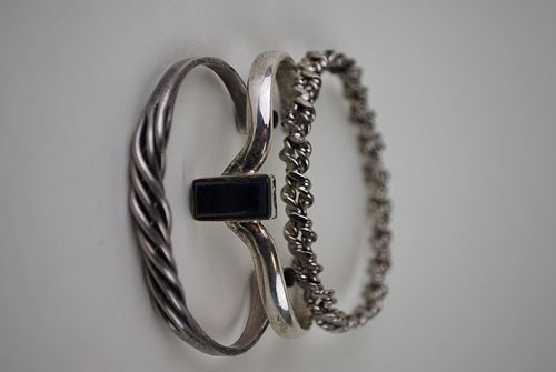 Vintage Sterling Silver Cuff Bracelets Collection