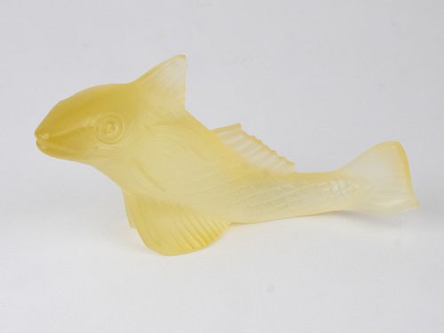 Baccarat~ Signed Art Glass Gadideo Fish Sculpture 