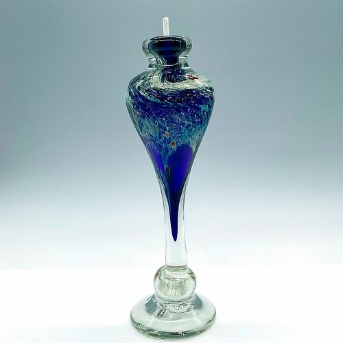 Vintage Brian Maytum Studio Art Glass Oil Lamp